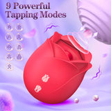 Vibrator Adult Sex Toys for Women - Neworld 2IN1 Flapping Vibrator Rose Sex Toy, 9 Tappling & Sucking Adult Toys, Anal G spot Cl