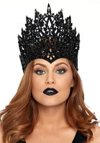 Leg Avenue Glitter Die Cut Crown With Jew Black Color