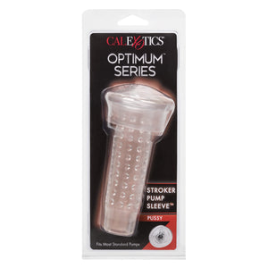 CalExotics Optimum Series Stroker Pussy Pump Sleeve - Male Silicone Masturbation Sleeve - 6.25 Inch Adult Masturbator Sex Toy -