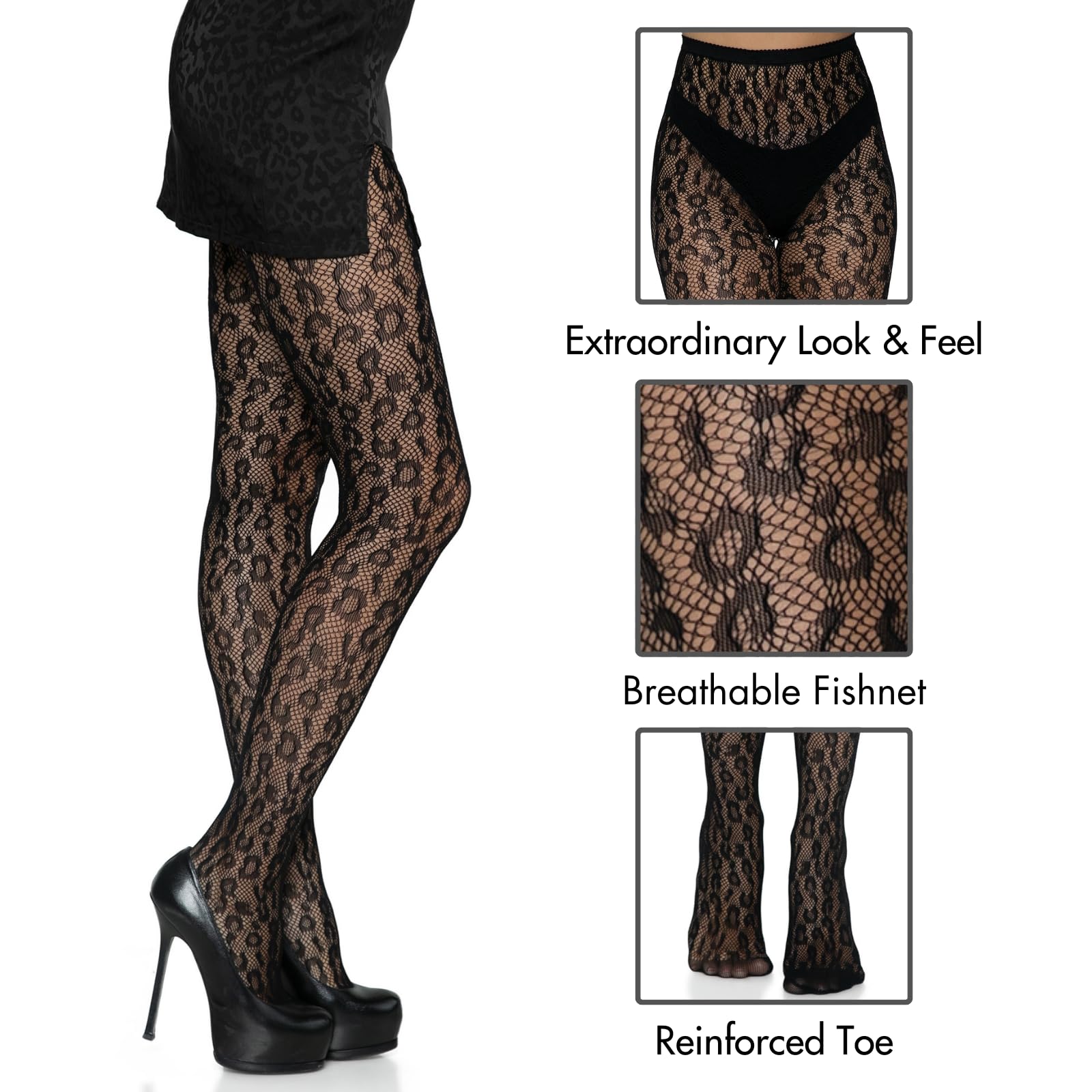 Leopard Net Tights.