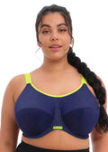 Elomi Womens Energise Underwire Sports Bra Navy