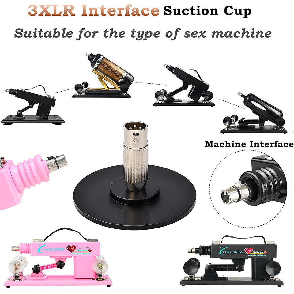 LUYOUKISS Sex Machine Attachment,3.94 ' ' Suction Cup Adapter Dildo Holder with 3XLR Connector for Sex Machine Love Machine Atta