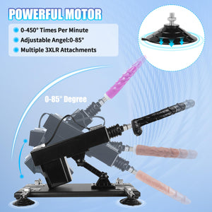 Sex Machine Thrusting Automatic Dildo Machine with Realistic Dildo and Suction Cup Adapter, WIMOSO Thrust Sex Machine for Women