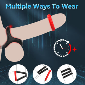Silicone Penis Ring Set Sex Toys for Men, Amortoy 10 PCS Mens Cock Rings Penis Sleeve Shaft for Erection Enhancing, Soft Stretch