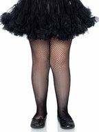 Leg Avenue Girls' Fishnet Tights, Black, Large