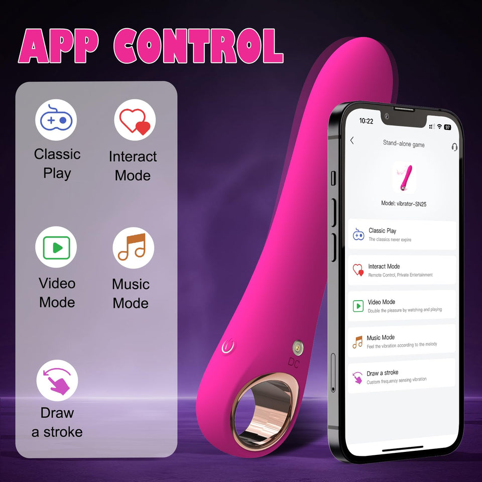 Tuitionua Adult Sex Toys Dildo - APP Control G Spot Dildos Vibrator for Woman, Clitoral Stimulator with 10 Vibration Modes, Adul