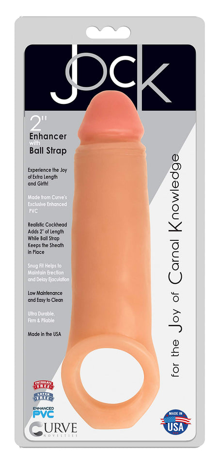 Jock 2In Enhancer W/Ball Strap Vanilla