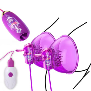 Nipple Clitorals Vibrator Adult Toys - Women Sex Toy Vibrating Nipple Toy Sucker Massage with 10 Vibration 10 Tongue Licking Mod