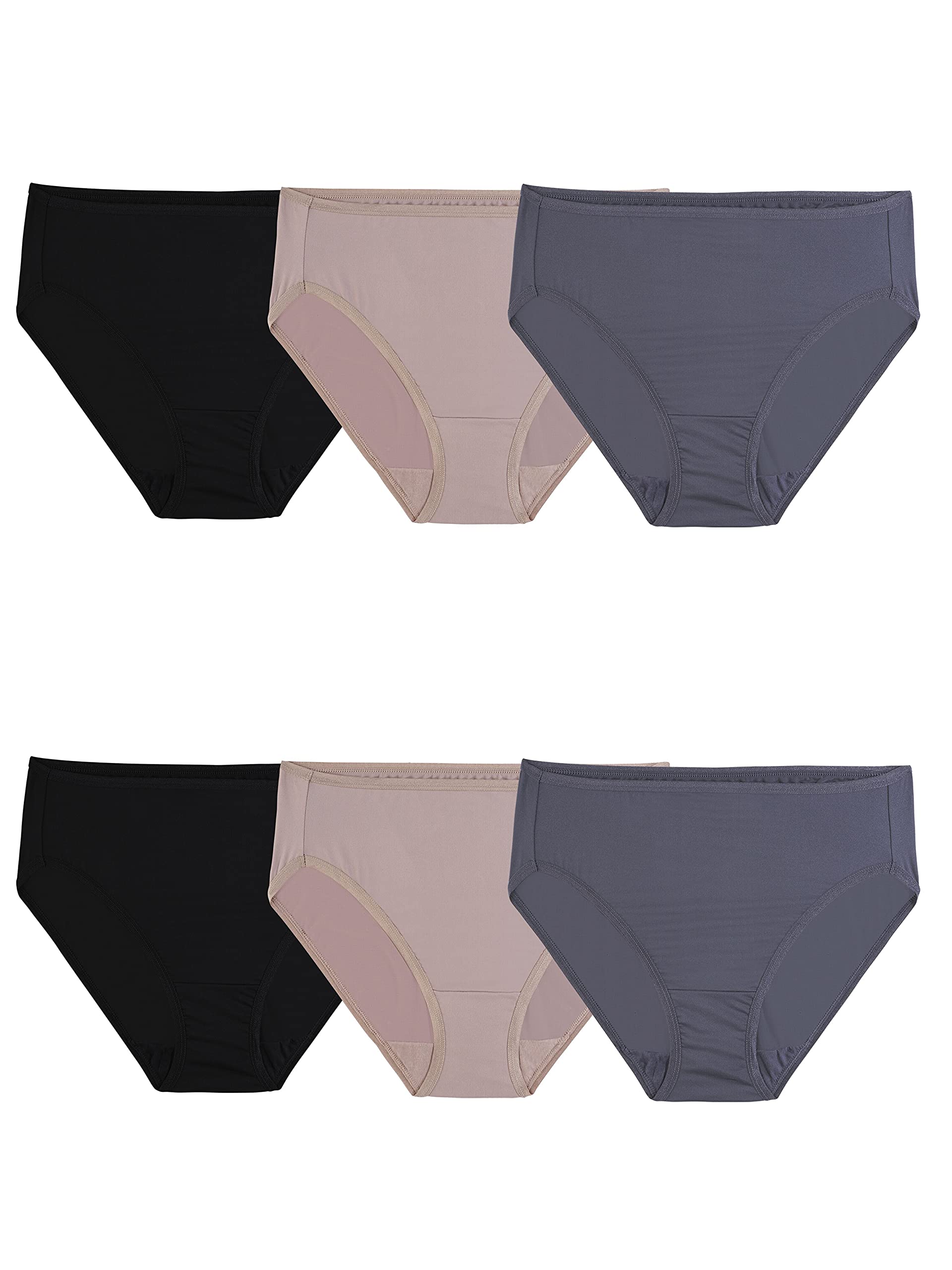 Fruit of the Loom Womens Size Underwear, Hi Cut-Microfiber-Assorted, 13 Plus