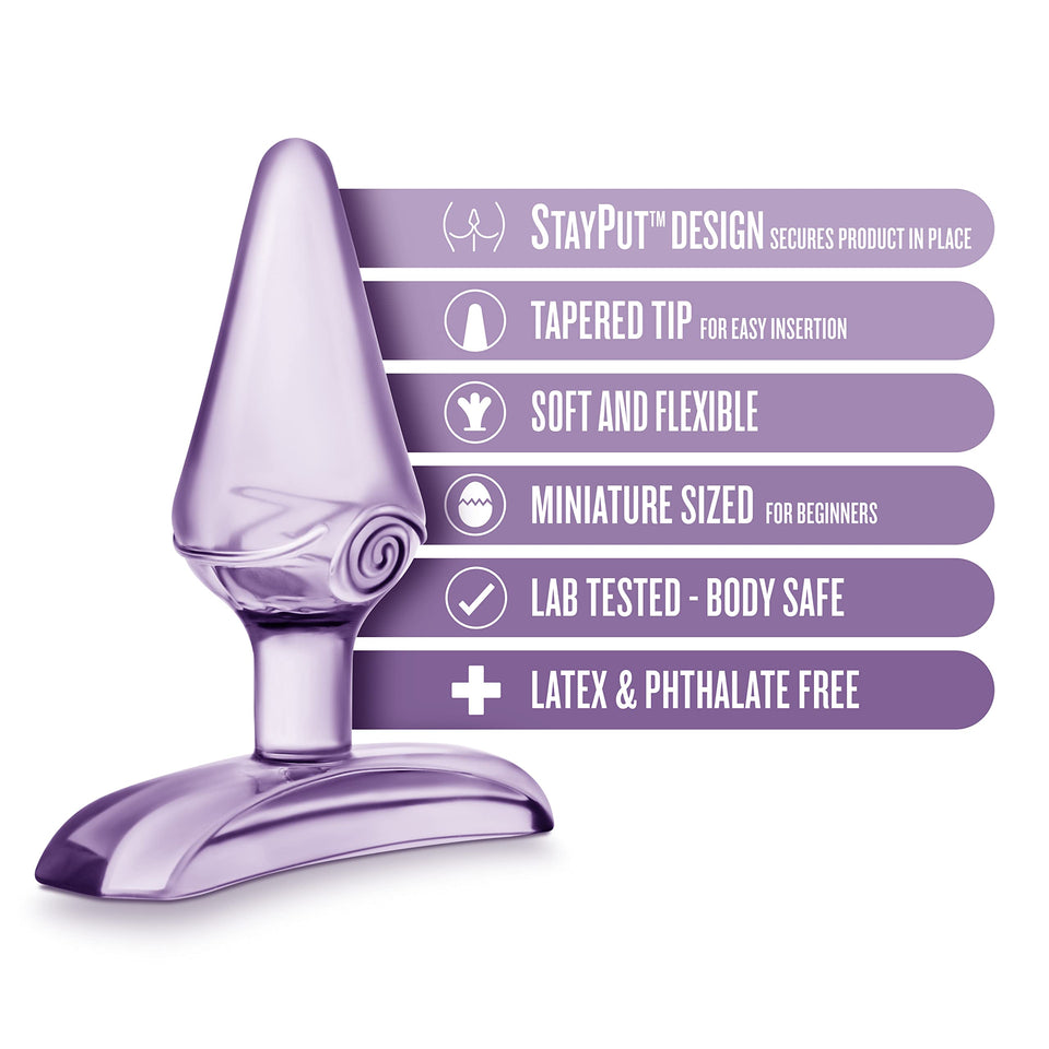 Blush Play With Me  Jolly Plug  Petite 275 Anal Plug  Tapered Head For Easy Insertion Perfect For Beginners  Base Anchor