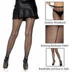 Plus Size Backseam Fishnet Pan