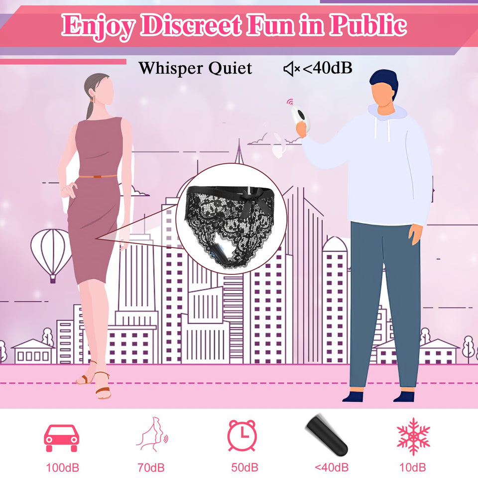 Sex Toys Remote Control Vibrator Bullet Panties - AIVSMY Mini Vibrators Wearable Panty Vibe with 10 Vibrating Modes and Adjustab