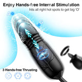 Rose Sex Toy for Womens Sex Toys - 3in1 Rose Nipple Toys with 7 Tongue Licking & 3 Thrusting Vibrator Dildo Adult Sex Toys for C