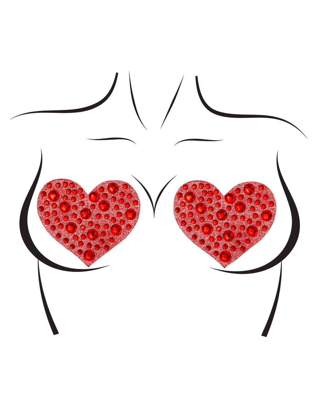 Amore Adhesive Nipple Jewel Stickers.
