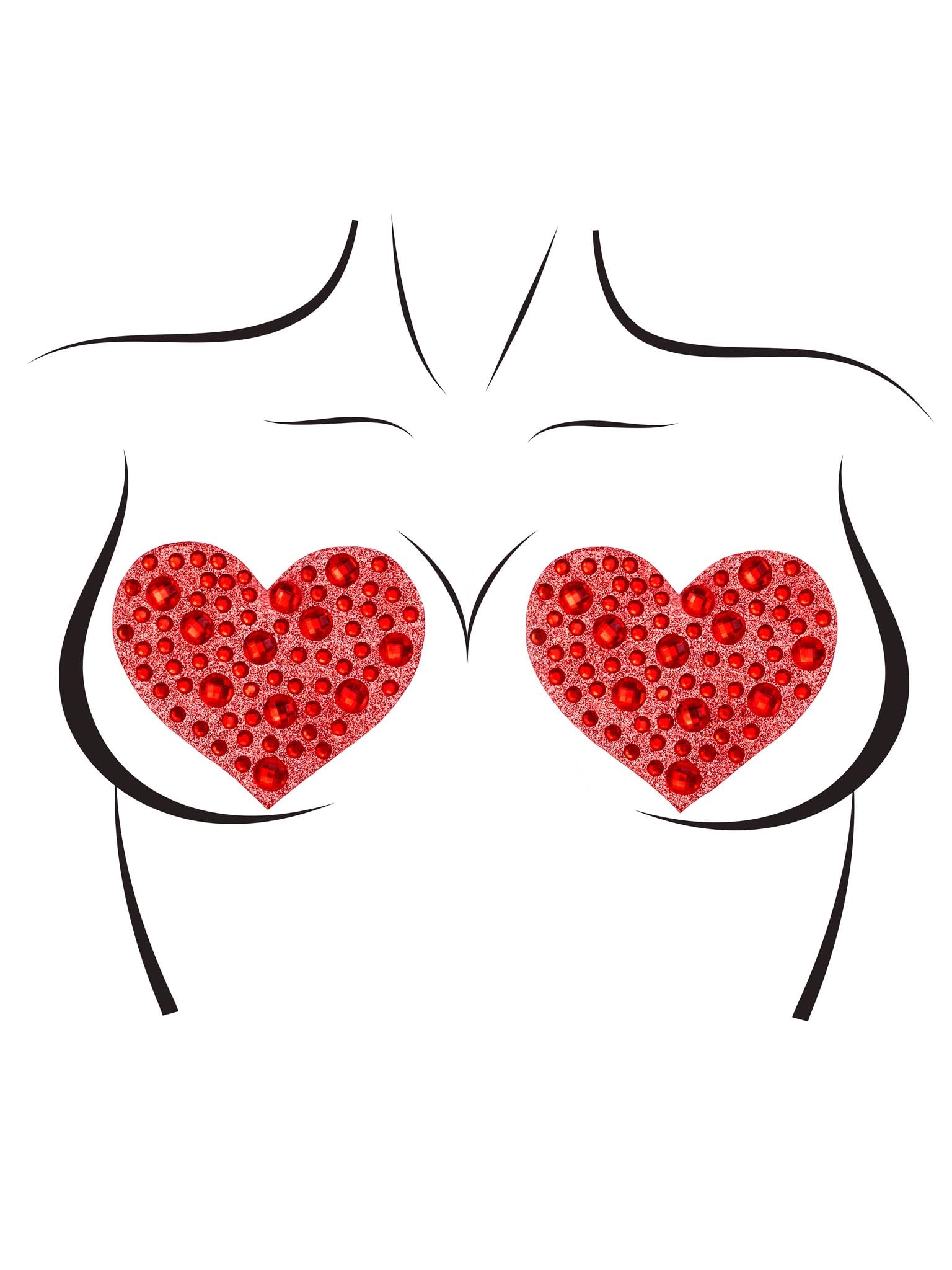 Amore Adhesive Nipple Jewel Stickers.