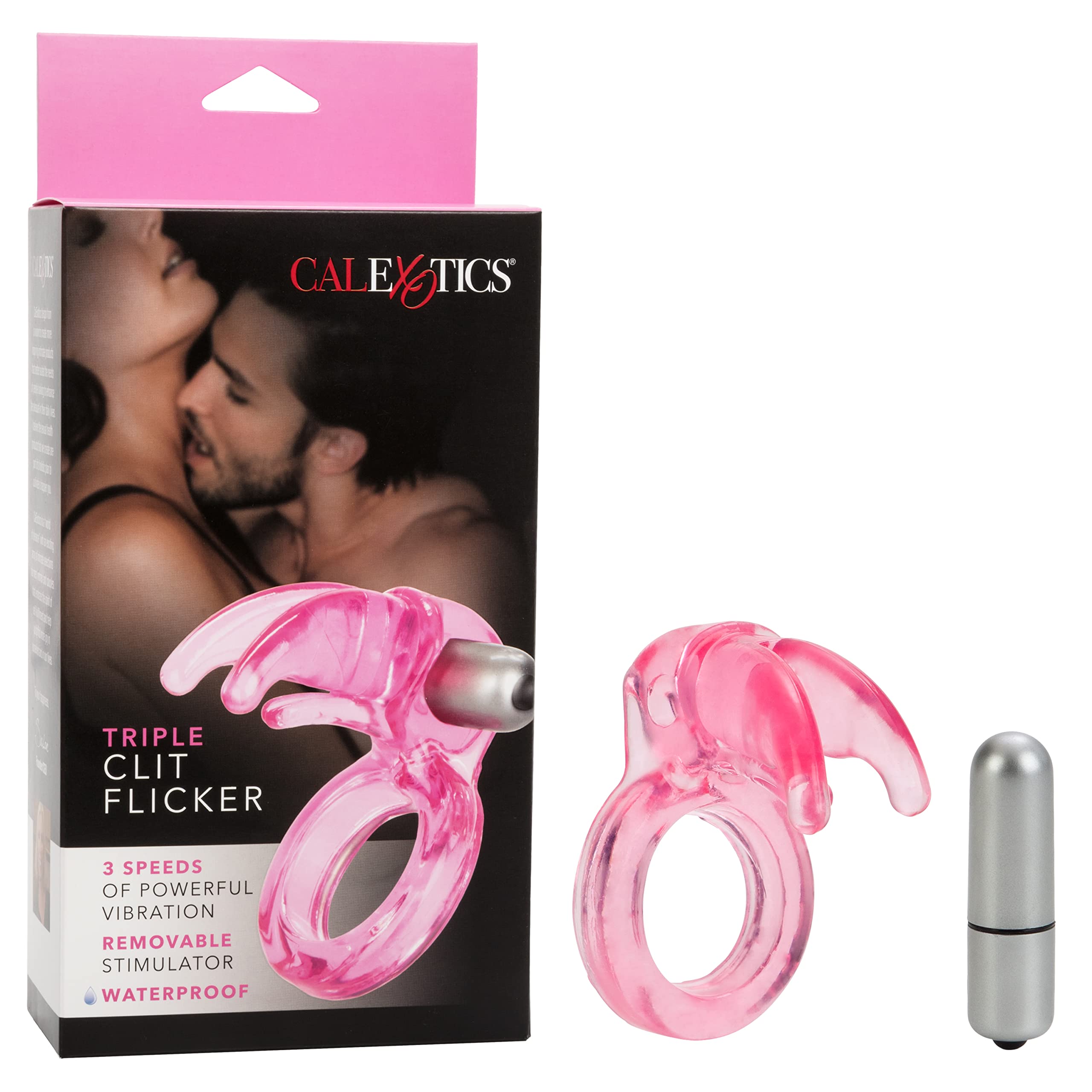CalExotics Triple Clit Flicker Cock Ring (1831-04-3)
