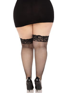 Stay Up Lycar Fishnet W/ Lace