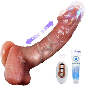 G Spot Dildo Sex Toys Vibrator - 8.26 '' Realistic Dildo Penis for Vagina and Anus, Female Vibrators with 10 Thrusting Vibration