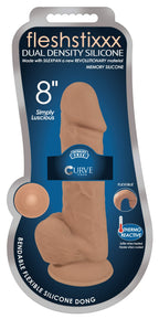Curve Novelties Fleshstixxx 8In Silicone Dildo Wballs - Latte