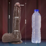10.43 Inch Big Black Realistic Dildo Feels Like Skin, Huge Thick Dildo with Strong Suction Cup for Hands-Free Play, Lifelike Sil