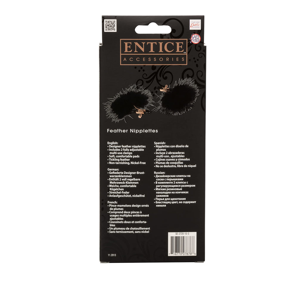 CalExotics Novelties Entice Feather Nipplettes, Gold