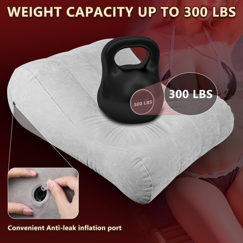 Sex Position Pillow Cushion with Sex Leather Bondage Strap, Sex Furniture for Bedroom Sex Chair, Couple Sex Toys for Deep Positi
