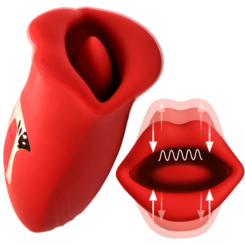 Lickgasm Kiss And Tell Mini Kissing And Vibrating  Clitoral Stimulator - Red