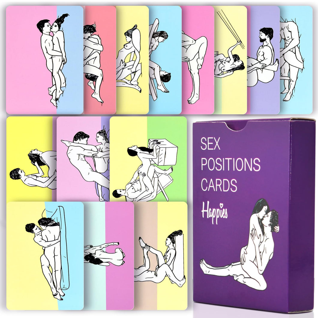 MEBAULT Sex Position Cards Sex Toy Adventurous Playing Cards Erotic Bedroom Cards Poker for Couple Lover Date Night Game