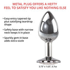 A&E Clear Gem Anal Plug Large