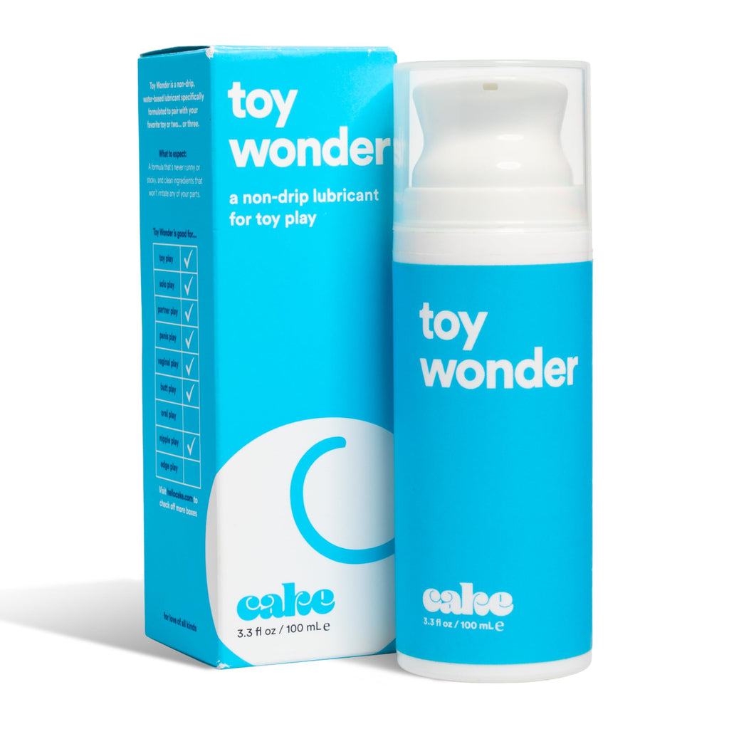 Hello Cake Toy Wonder, Thick Water-Based Personal Lubricant for Use with Adult Toys, Non-Drip Jelly Lube for Men, Women, and Cou