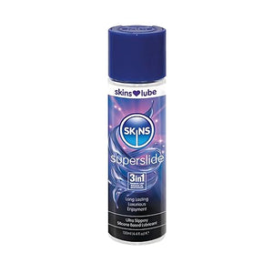 Skins Skins Super Slide 3In1 Premium Latex Safe Silicone Based Long Lasting Lubricant With Reaquav8 Technology 44 Fl Oz 130Ml