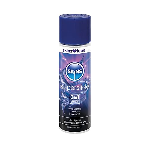 Skins Skins Super Slide 3In1 Premium Latex Safe Silicone Based Long Lasting Lubricant With Reaquav8 Technology 44 Fl Oz 130Ml