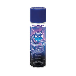 Skins Skins Super Slide 3in1 Premium Latex Safe Silicone Based Long Lasting Lubricant with Reaquav8 Technology 44 Fl Oz 130ml