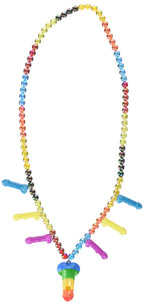 Hott Products Pecker Whistle Necklace, Rainbow Colors, 2 Ounce