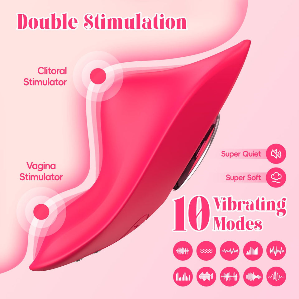 Remote Control Vibrator Couples Sex Toys, App Cellphone Wearable Couple Vibrator with Remote, Vibrating Panties with 10 Vibratio
