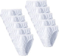 Fruit of the Loom Womens 10 Pack White Cotton Hi-Cut Brief, White, 6