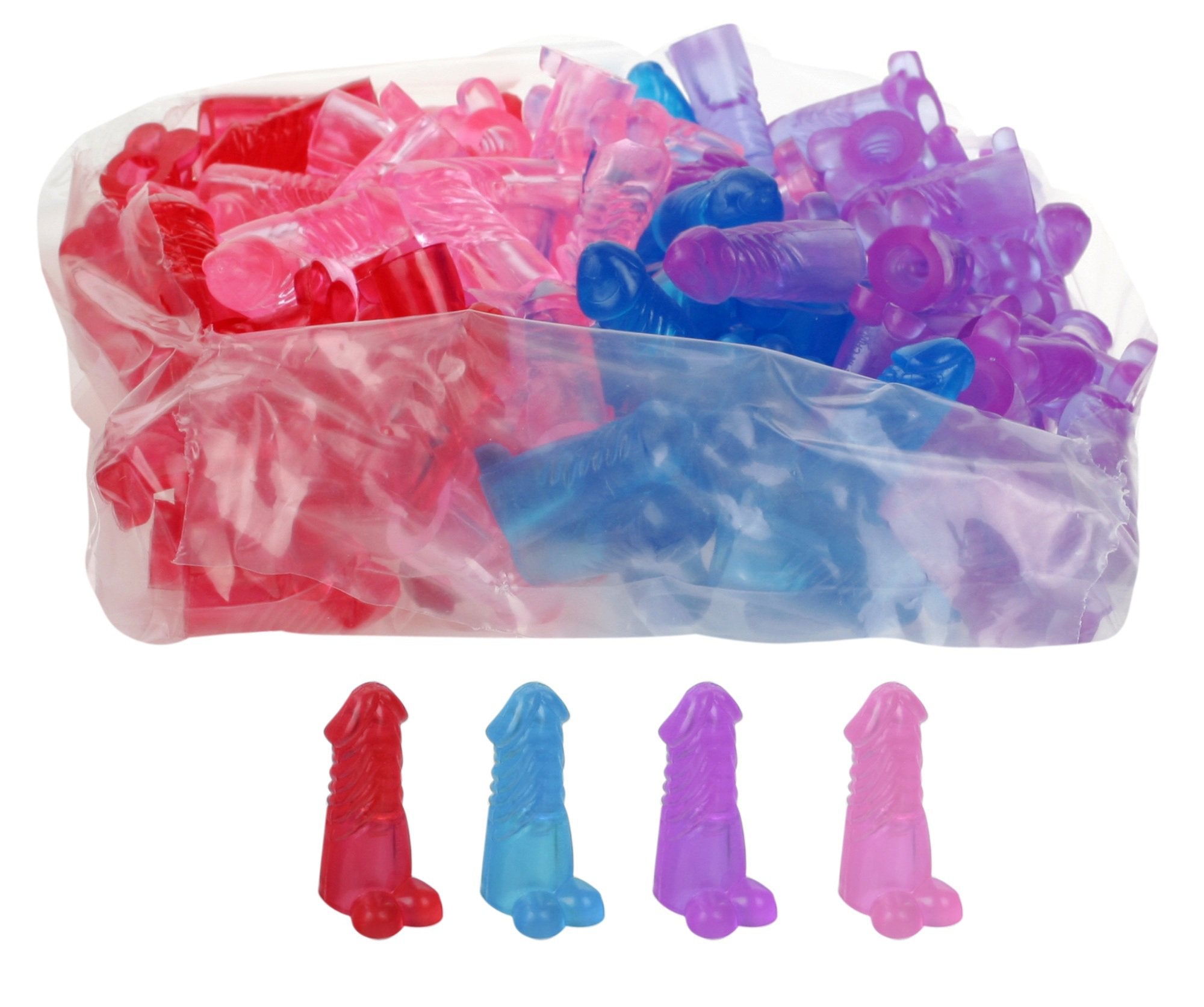 Pipedream Pecker Pencil Tops Multi, Red, Blue, Purple, Pink (Pack Of 144)