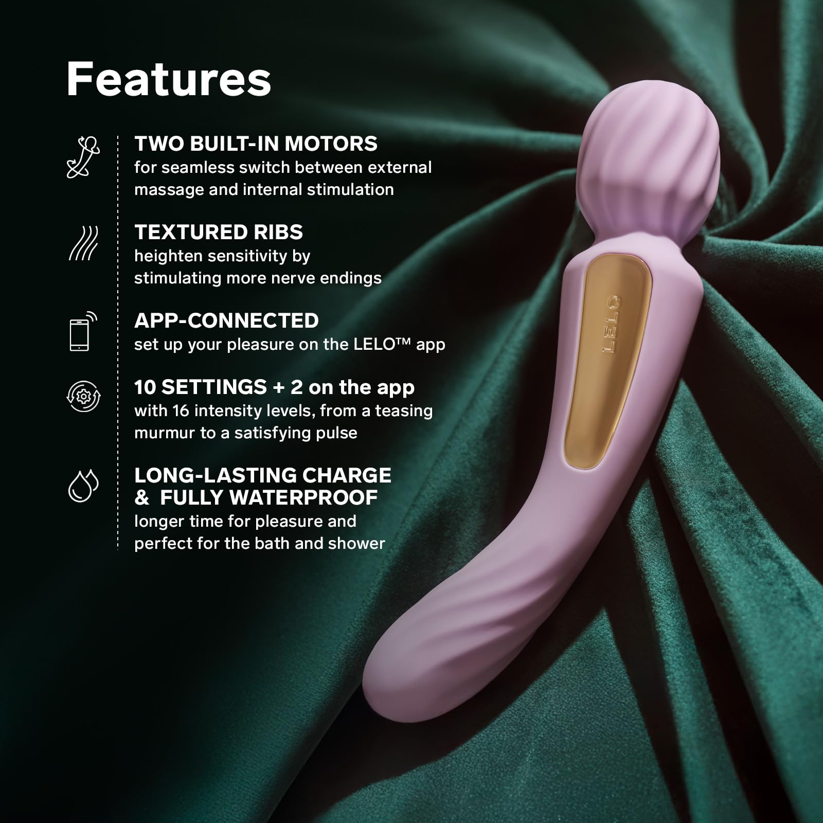 LELO SWITCH Double-Sided Wand Lilac