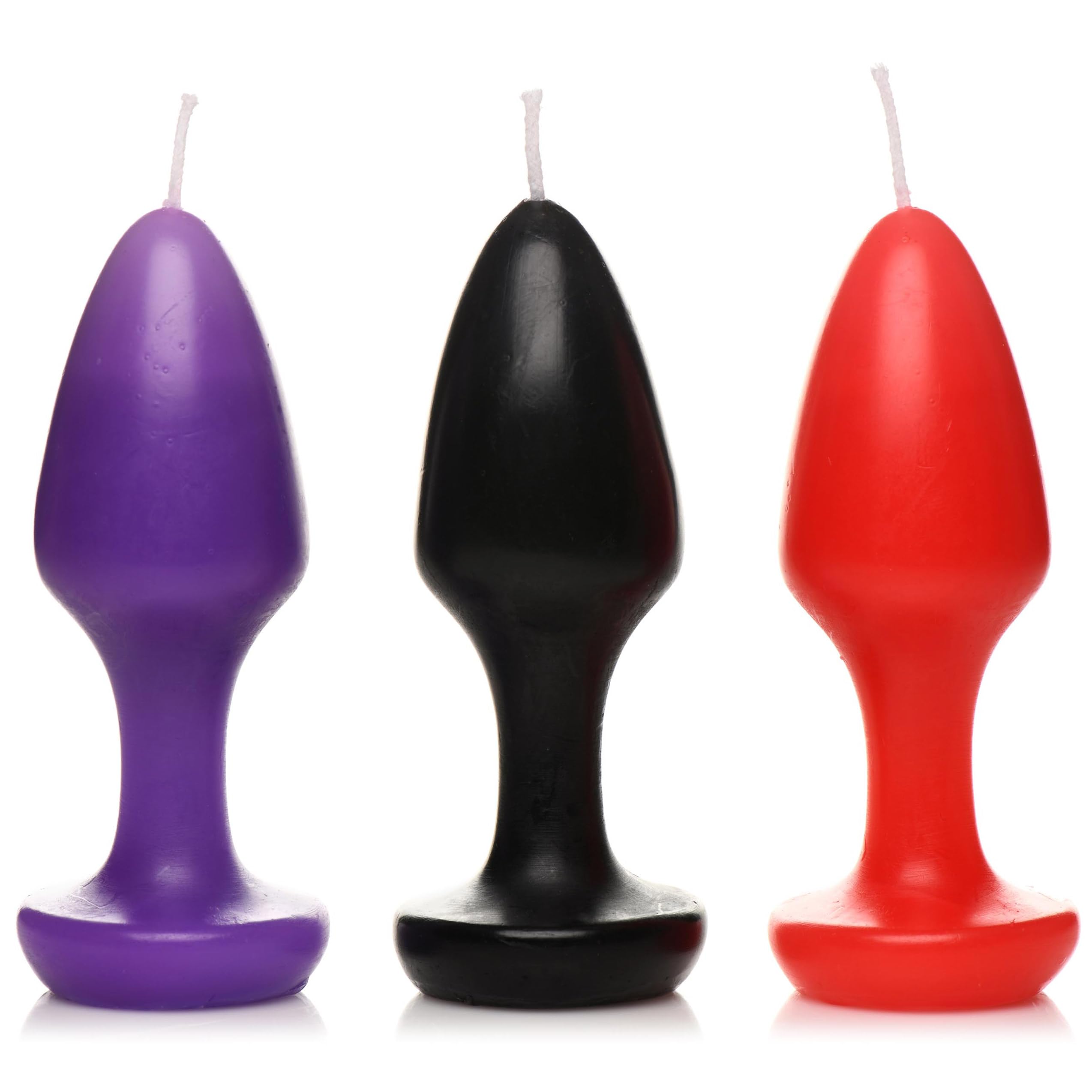 Master Series Kink Inferno Drip Unscented Candles for Sensation Play and BDSM Couples. Body-Safe Paraffin Wax, Butt Plug Shapped