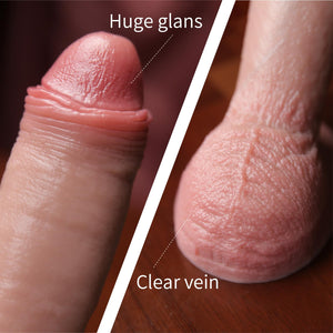 Soft Realistic Silicone Dildo Adult Sex Toys for Women and Couples, Suction Cup Hands-Free Play, Reproduction Handmade Real Dild