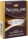Trojan Naturalamb Natural Skin Lubricated Luxury Condoms - 3 ct, Pack of 5