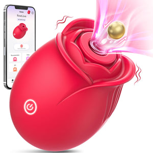 Gasevimo Rose Sex Toy Adult Toys - APP Control Vibrator Sex Toys Adult Toy with 9 Sucking & 9 Vibrating Modes for Women Sex Toys