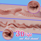 Vibrating Male Masturbator Sex Doll with 7 Modes, 5.9LB Realistic Torso with Perky Boobs and Plump Labia, Automatic Pocket Pussy