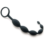 Fifty Shades Of Grey Pleasure Intensified Black Silicone Anal Beads - Graduated Size - 7.5 Inch