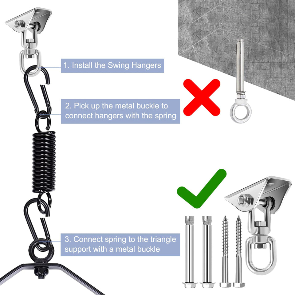 BDSM Sex Swing for Couple, Heavy Duty 360 Degree Spinning Indoor Ceiling Swing with Triangle Hanging Apparatus and Adjustable Sl
