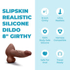 b-Vibe Slipskin Dildo 8in Girthy Brown