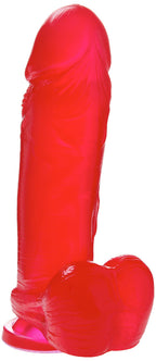Cloud 9 Novelties Delightful Dildo With Realsitic Balls And Suction Cup, Red, 9 Inch, 1.9 Pound