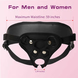 Strap On Dildo Harness, Plus Size Strapon Dildo Harness, Wide Bondage with Holes and 4 Rubber Rings, Adjustable Strap-on Harness