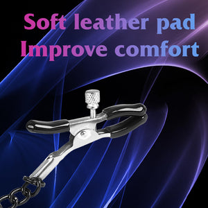 BDSM Nipple & Clit Clamps for Couples, Adjustable Adult Toys for Womens Sexual Pleasure, Bondage Accessories