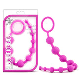 Blush Luxe Silicone 10 Beads  Silky Smooth Ultrasilk  Puria Platinum Silicone  Beginners Anal Beads 125 Long with Sturdy Pu